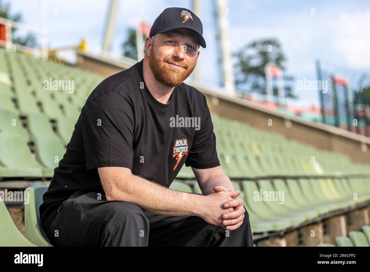 08 June 2023, Berlin: American Football: European League of Football, Media  Day at Berlin Thunder, Stock Photo, Picture And Rights Managed Image. Pic.  PAH-230608-99-991278-DPAI