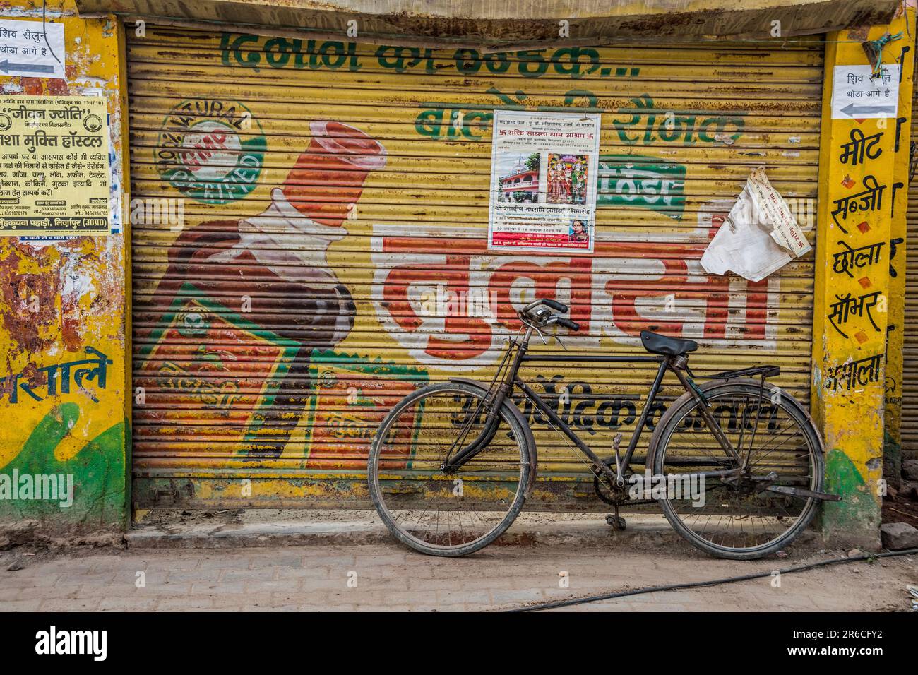 A view of the traditional Indian one speed bike, India Stock Photo Alamy
