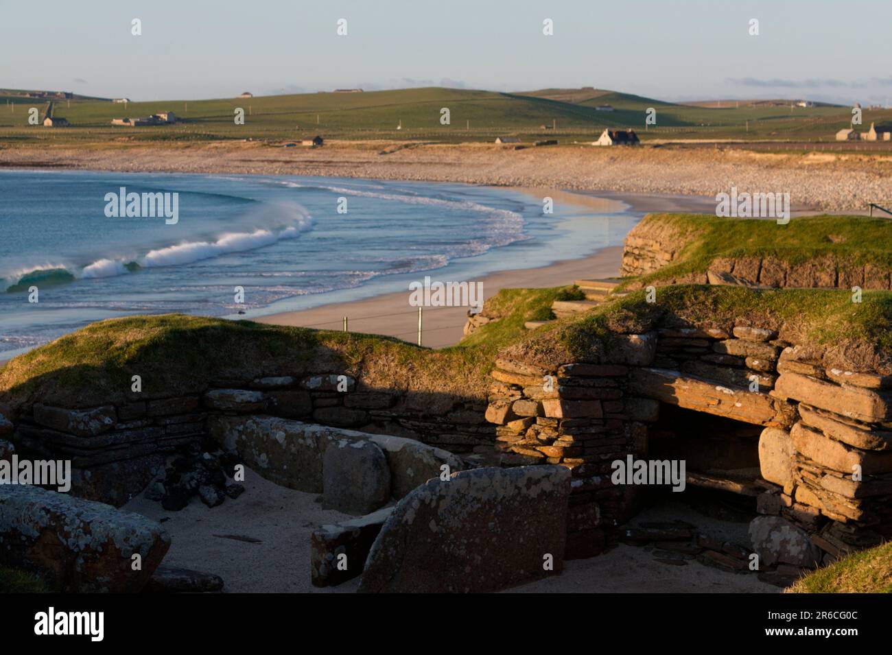 Skara Brae neolithic settlement, Orkney Islands Stock Photo