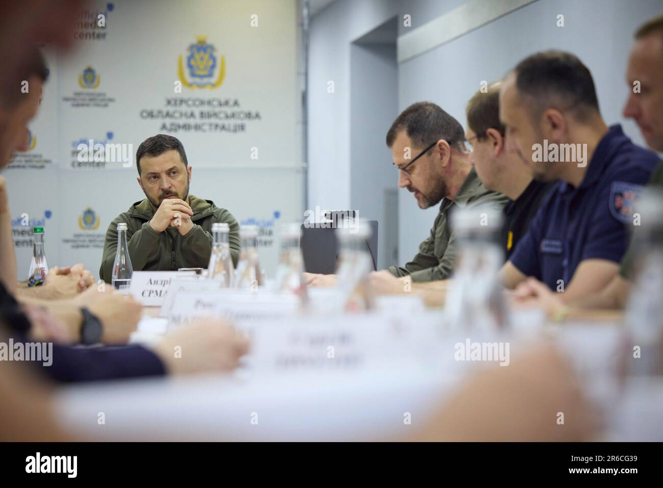 Kherson, Ukraine. 08th June, 2023. Ukrainian President Volodymyr
