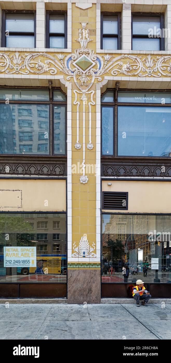 Terra cotta detail, 154 West 14th Street. The loft building’s original