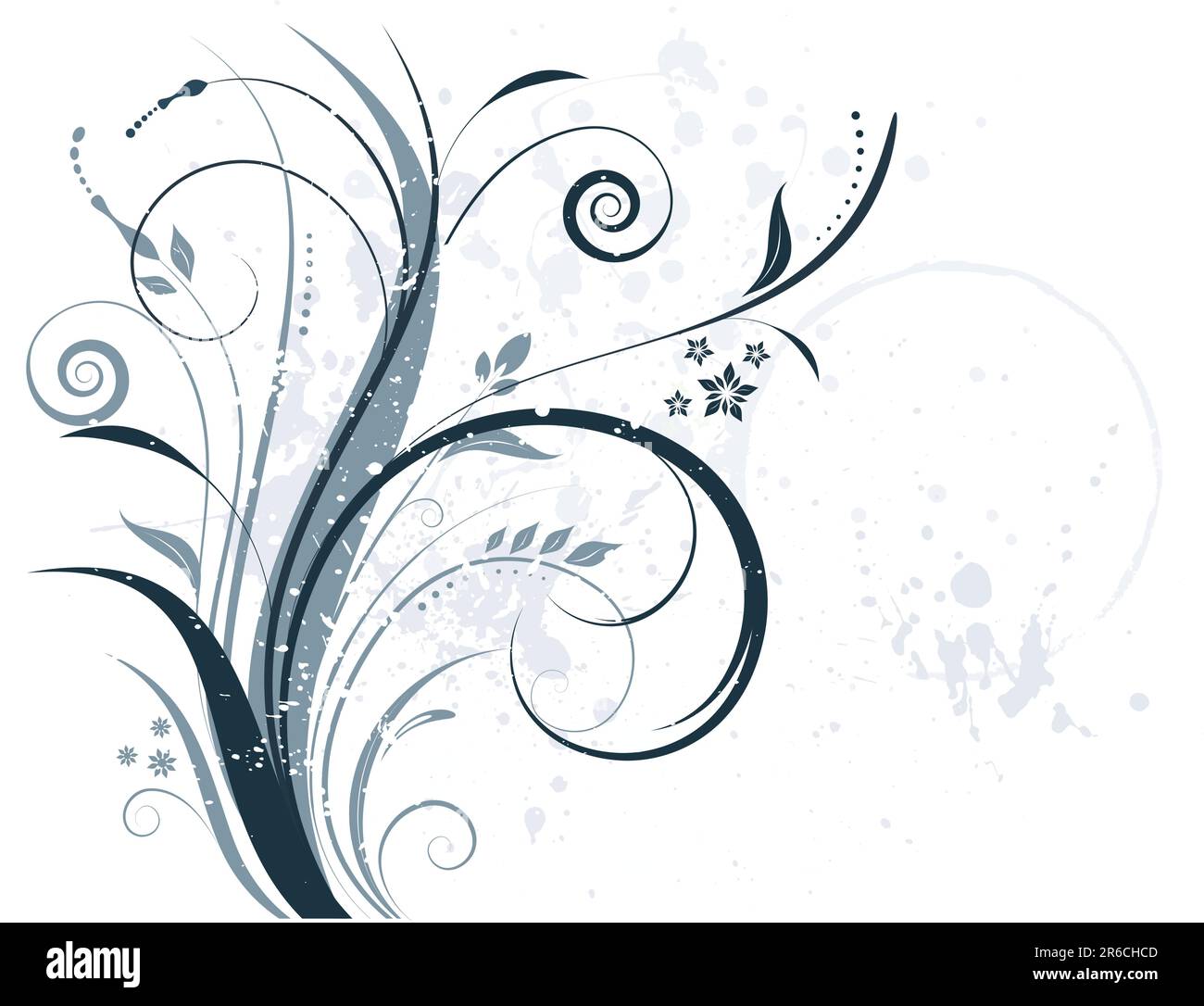 Decorative floral grunge design Stock Vector Image & Art - Alamy