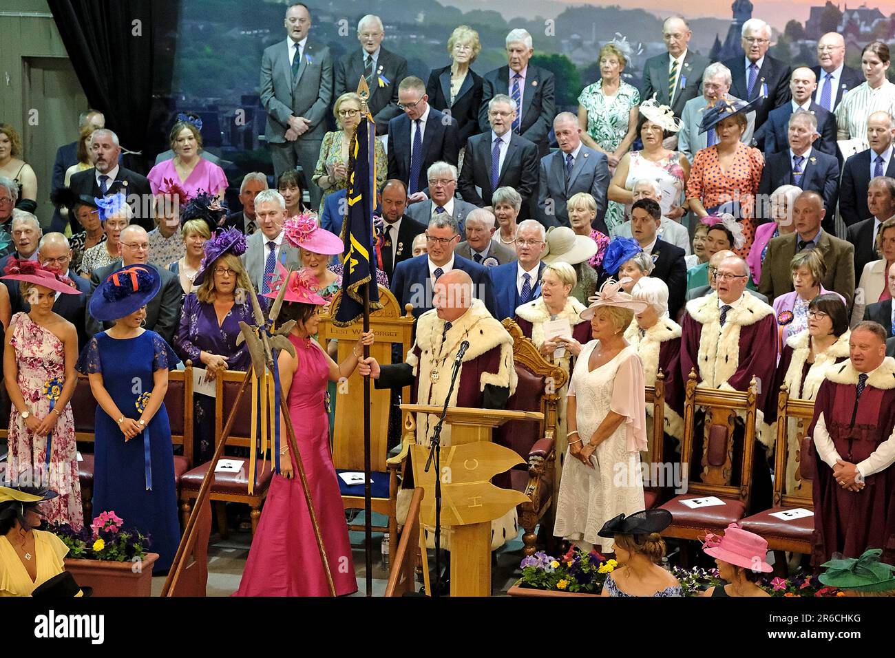 Hawick, UK. 08th June, 2023. Hawick Common Riding 2023, Abigail Tofts