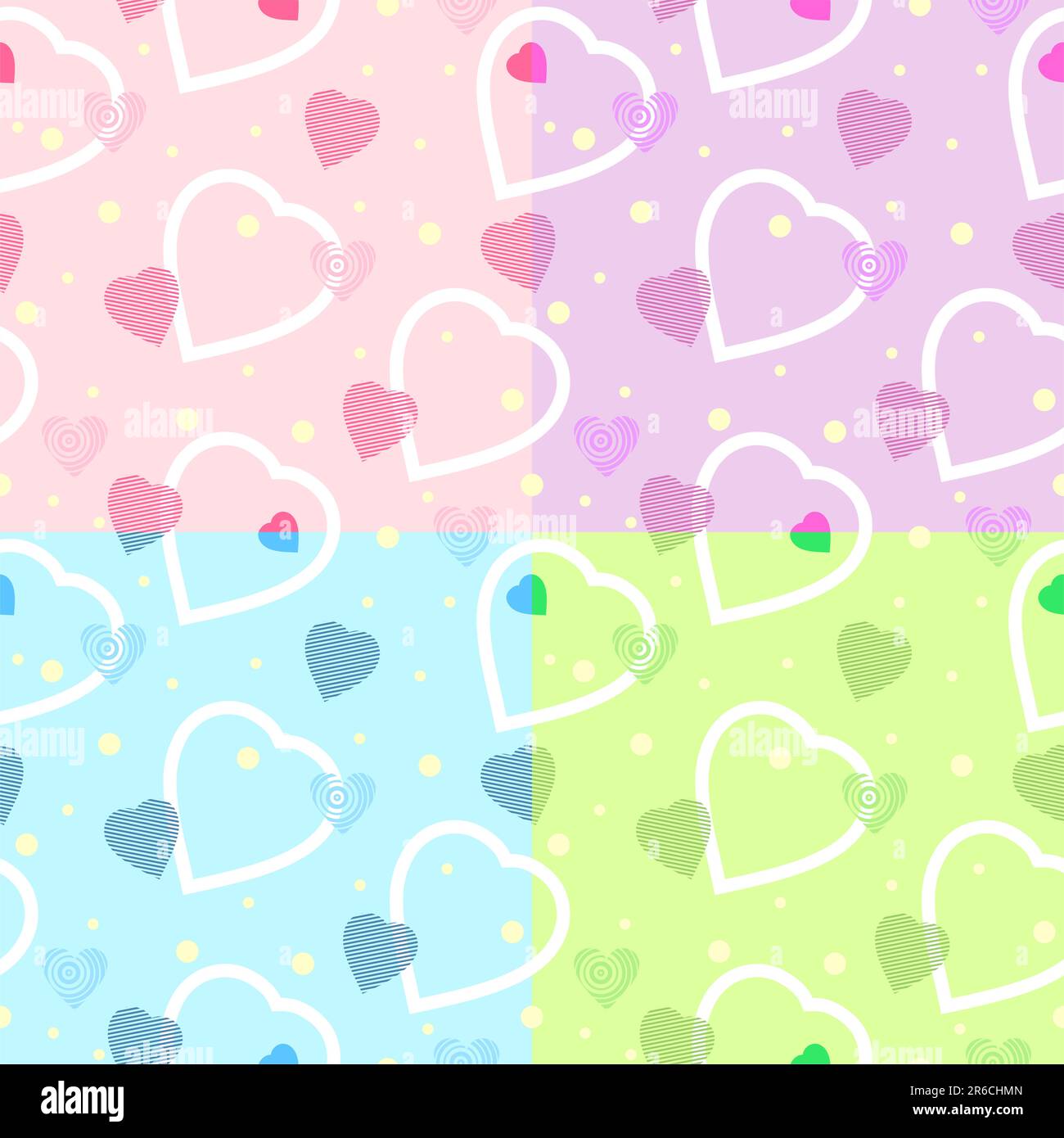 seamless heart pattern for your backgrounds / vector Stock Vector Image ...