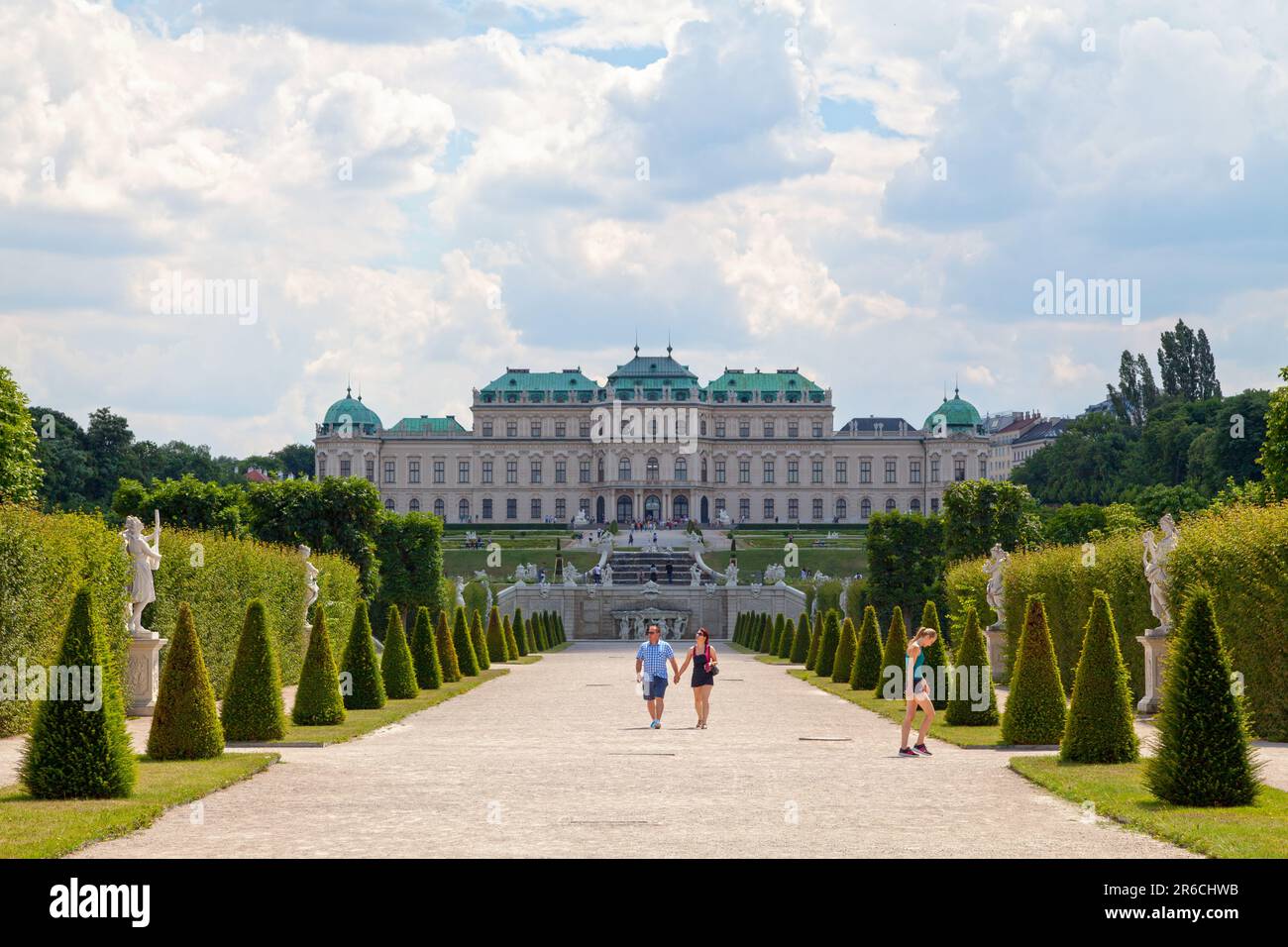 Vienna, Austria - June 17 2018: The Upper Belvedere is a Baroque palace built in the 18th-century, housing art from Middle Ages to today, with notable Stock Photo
