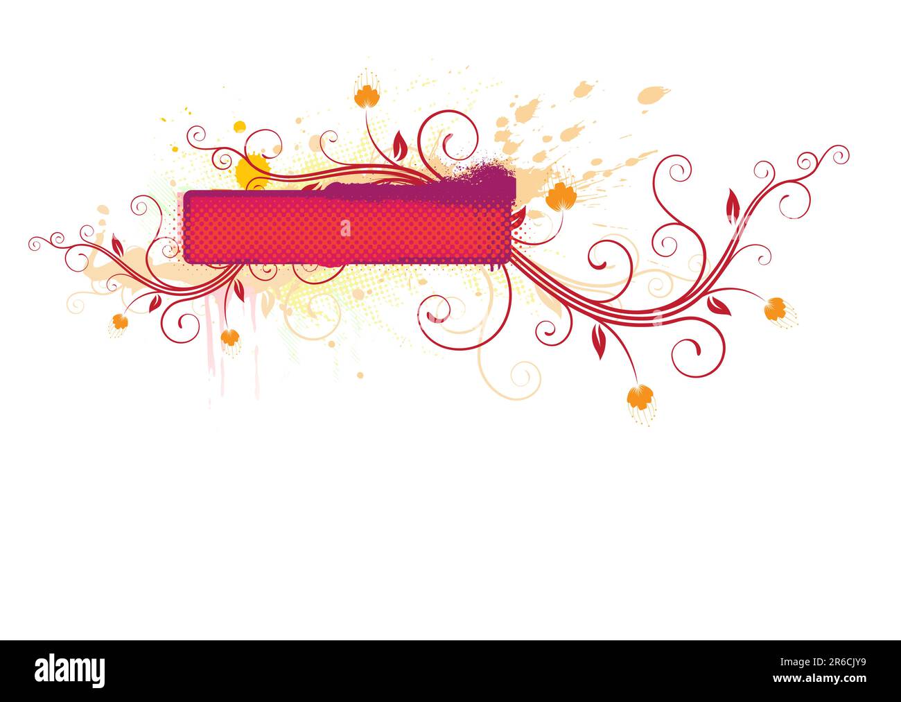 Vector illustration of Grunge Floral frame Stock Vector Image & Art - Alamy