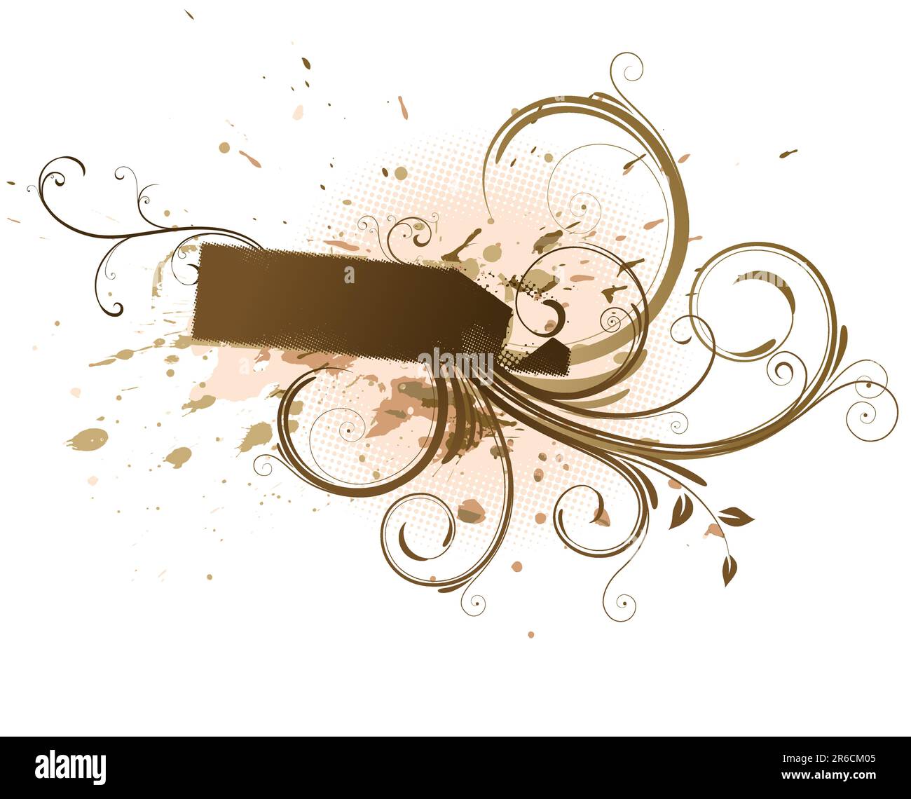 Vector illustration of Grunge Floral frame Stock Vector Image & Art - Alamy