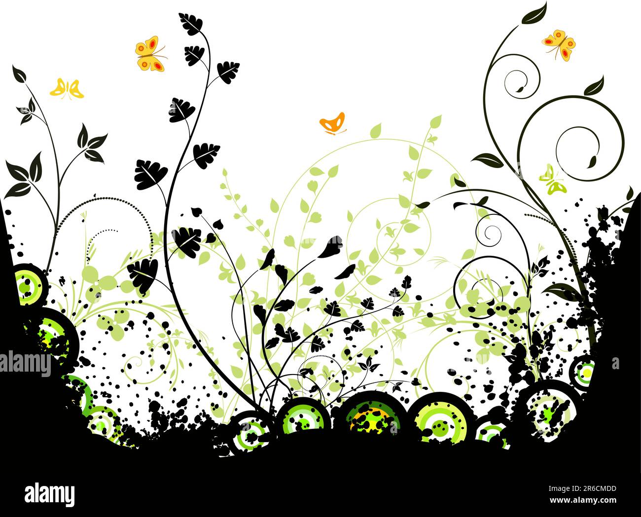 Floral background - vector Stock Vector Image & Art - Alamy