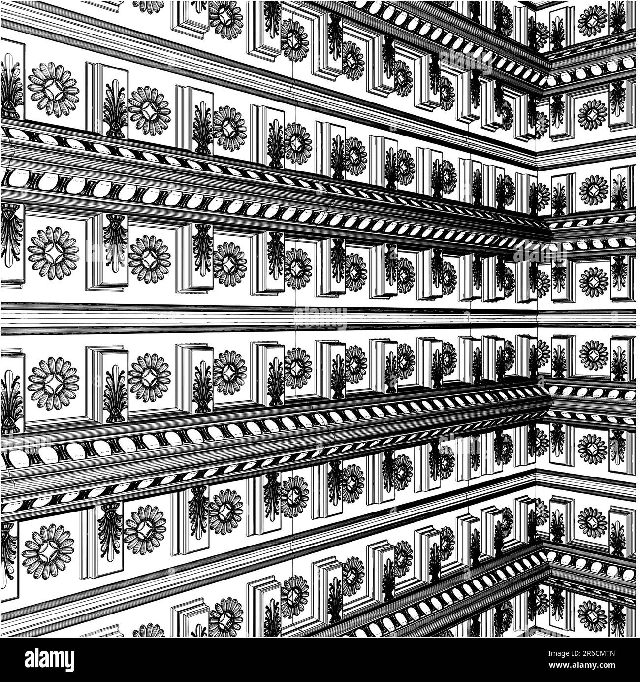 Antique Wall Panel Vector. Illustration Isolated On White Background