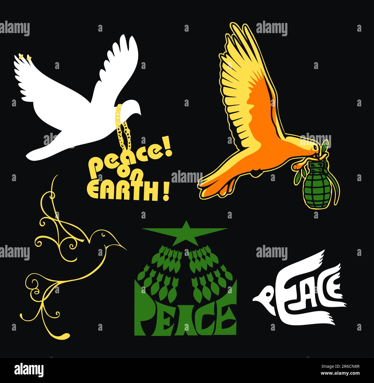 peace on earth logo Stock Vector