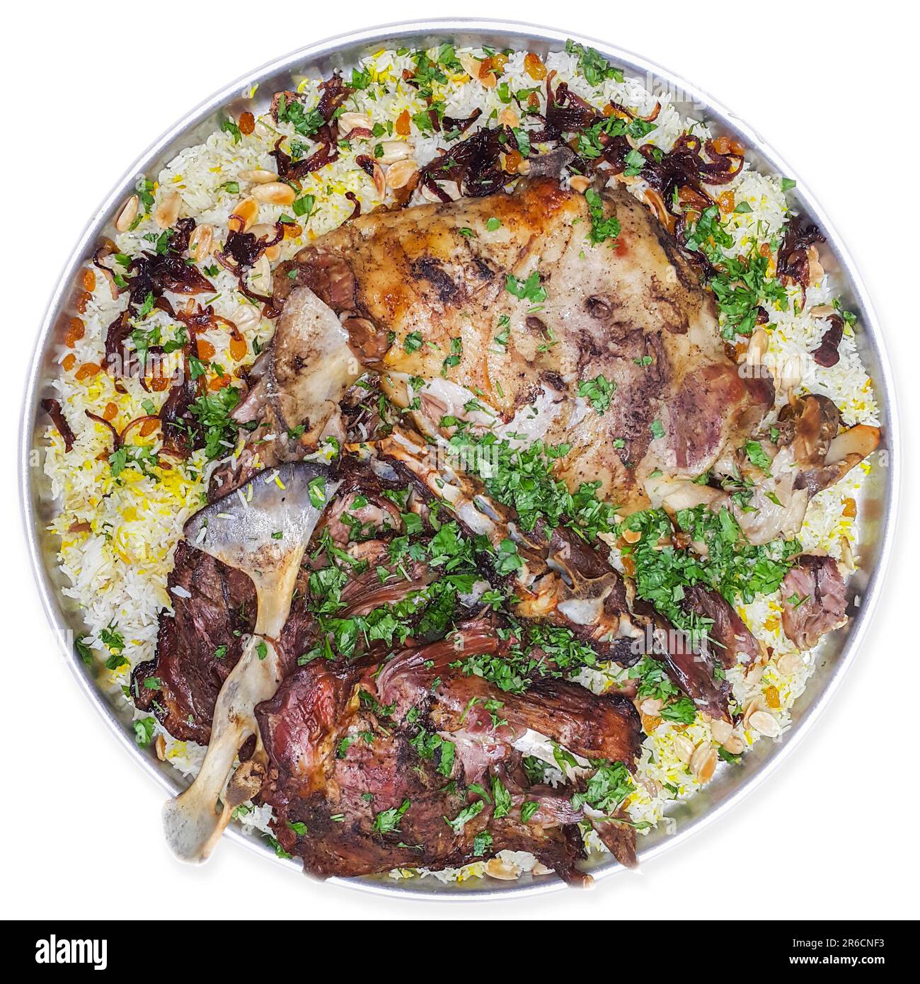 Mandi is a traditional dish from Yemen of meat, rice, and spices. It is