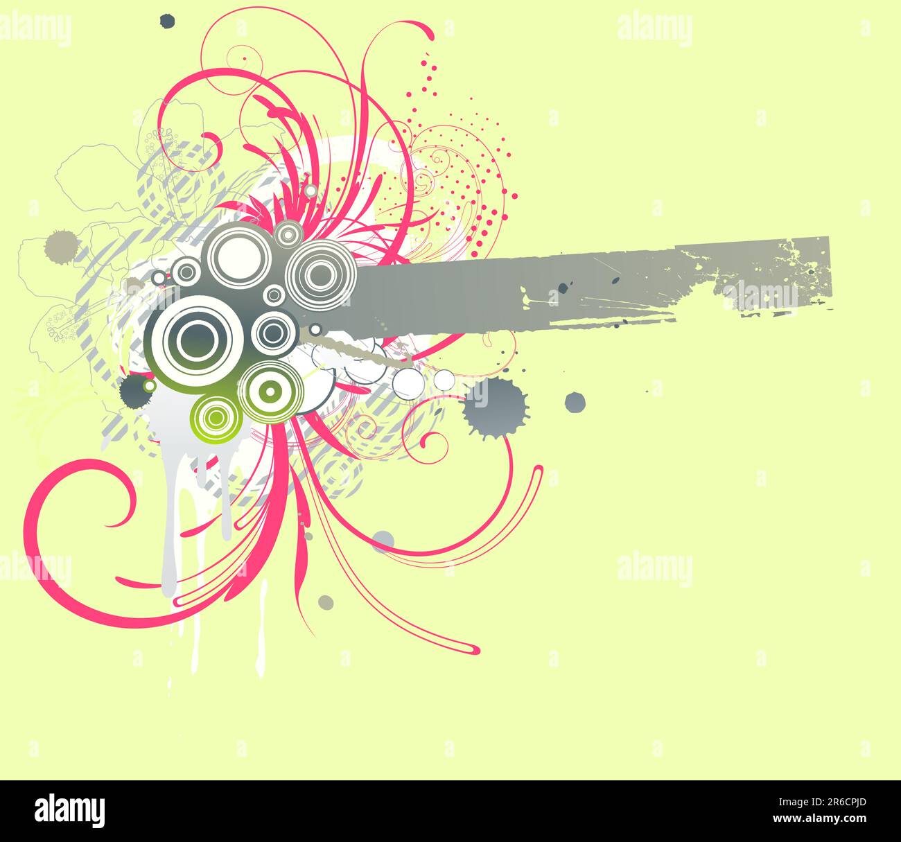 Vector illustration of Grunge Floral Decorative frame Stock Vector ...