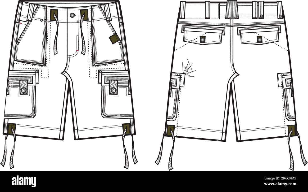 Cargo shorts Stock Vector Images Alamy