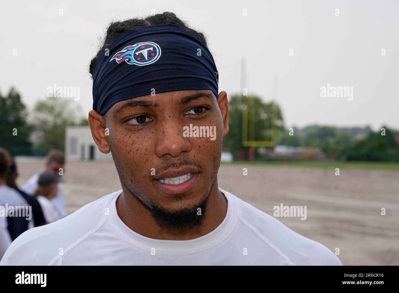 Tennessee Titans cornerback Sean Murphy-Bunting (0) makes a catch during  practice at the NFL football team's training facility Tuesday, June 6, 2023,  in Nashville, Tenn. (AP Photo/George Walker IV Stock Photo - Alamy