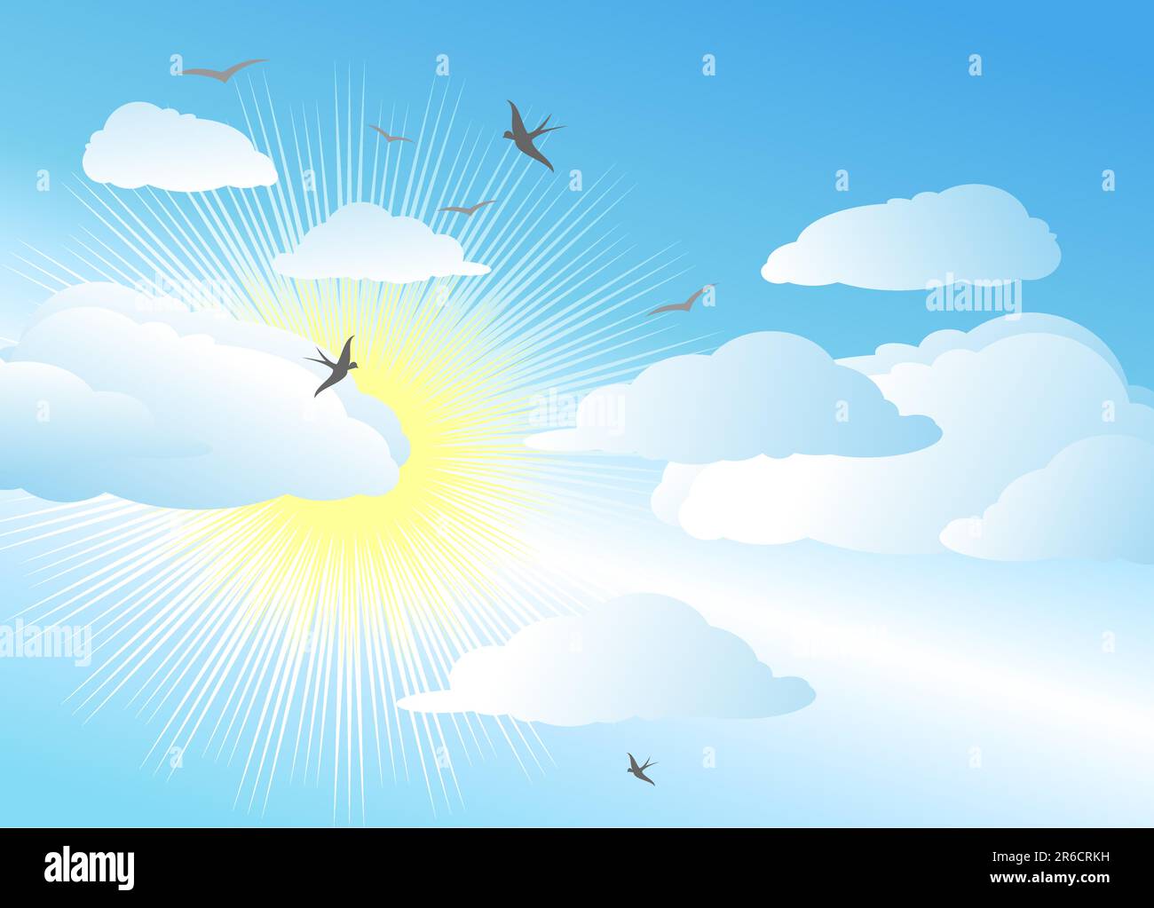 sky and sun / vector background Stock Vector Image & Art - Alamy