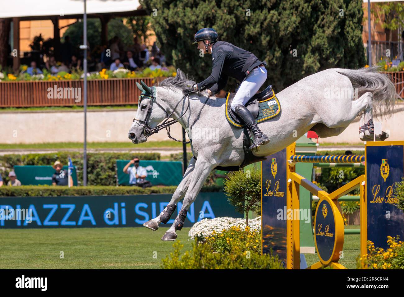 Rome, Italy. 27th May, 2023. Fabio Brotto (ITA) during the 90Â° CSIO ROMA 2023, CSIO5* Nations Cup - 1.55m - 110.000 EUR - LR - LORO PIANA TROPHY, at Piazza di Siena in Rome, Italy. (Credit Image: © Gennaro Leonardi/Pacific Press via ZUMA Press Wire) EDITORIAL USAGE ONLY! Not for Commercial USAGE! Stock Photo