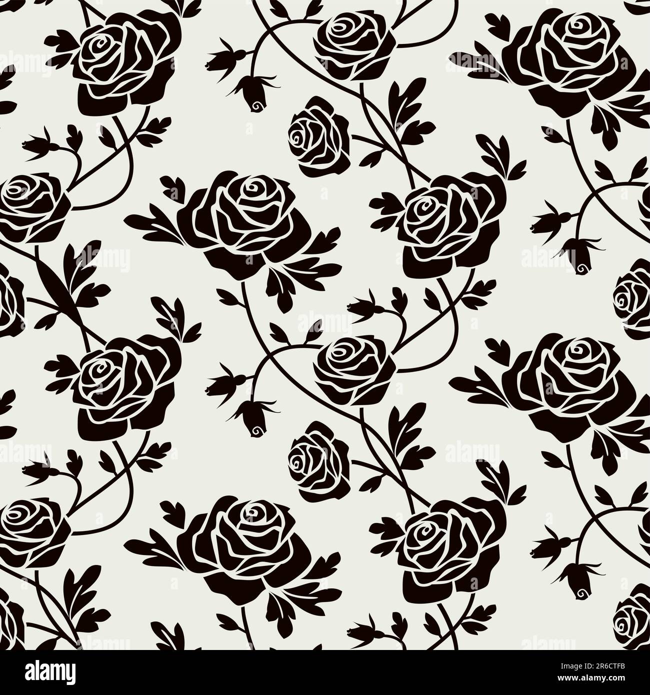 Romantic roses seamless pattern tile. Full scalable vector graphic ...