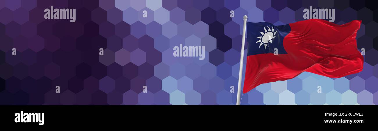 Large Taiwan flag waving in the wind Stock Photo - Alamy