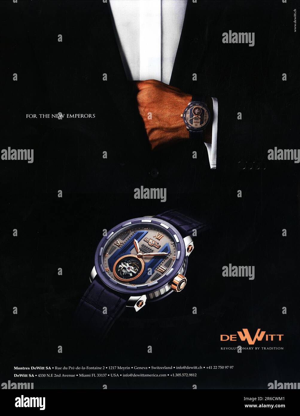 2014 DeWitt watch priny advert - For the new emperors campaign Stock Photo