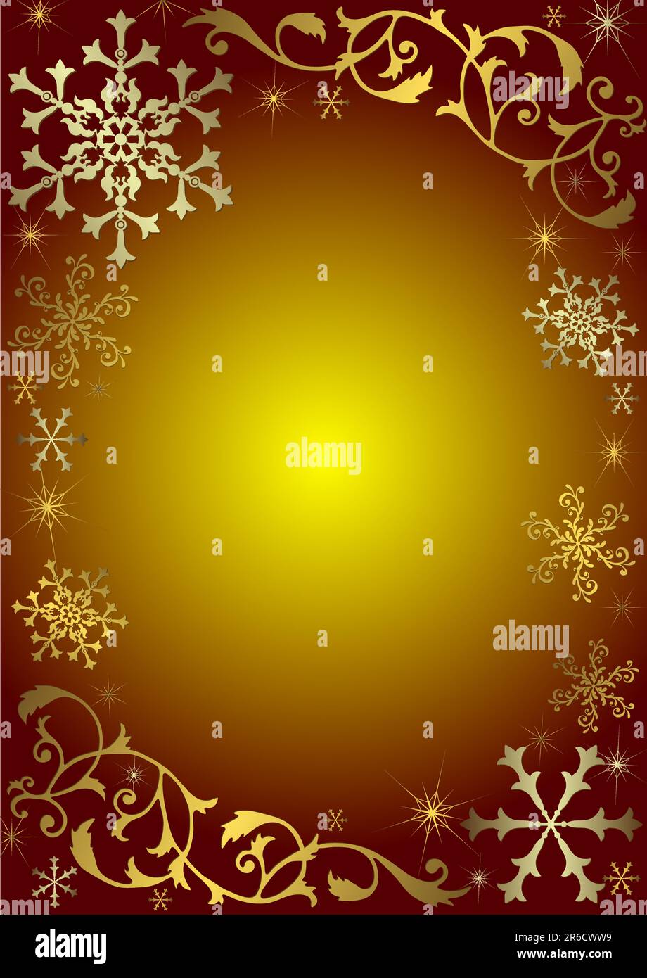 Vintage christmas background with golden and silvery snowflakes Stock ...