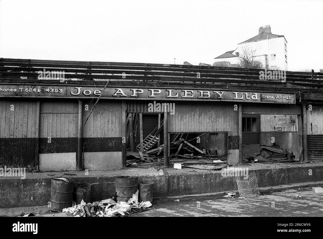 AIMG466 Demolishing the old fish quay at North Shields 1970s Stock