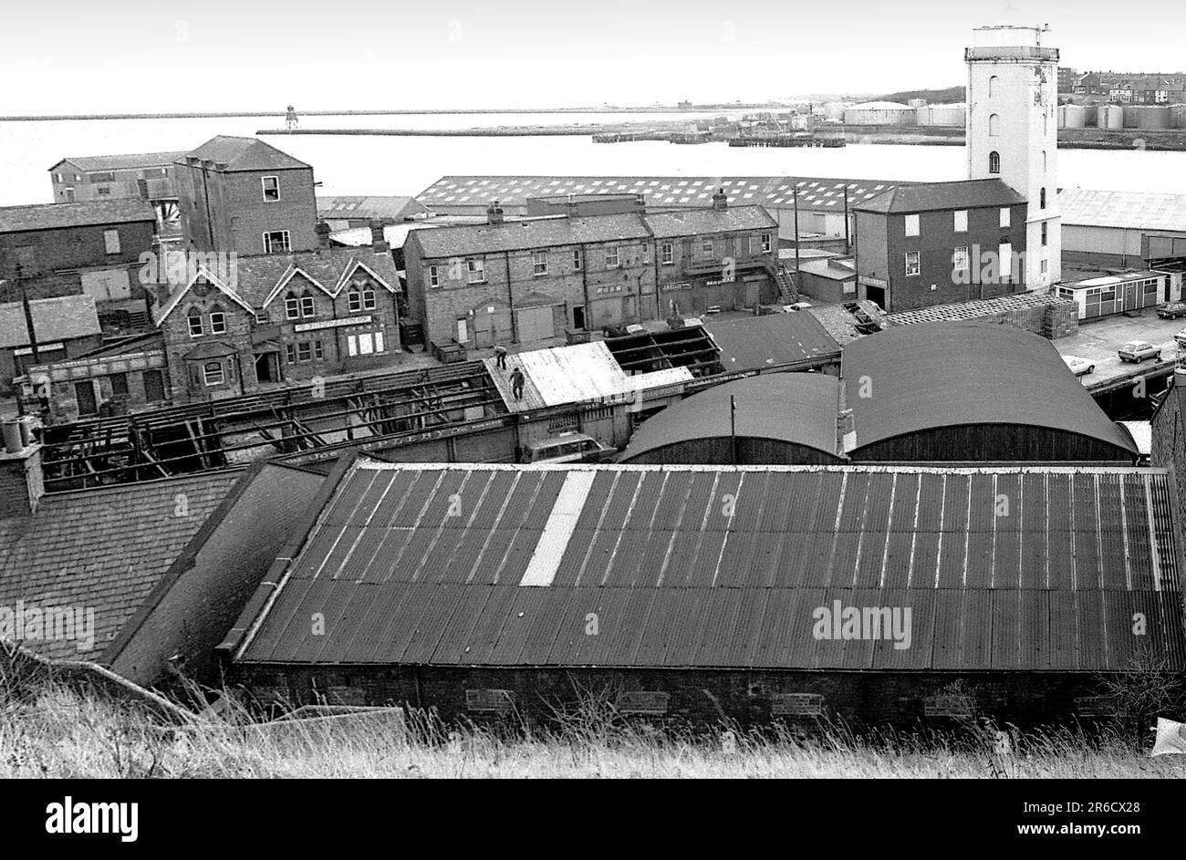 Renovating North Shields fish quay with the old Velva Liquids oil tanks