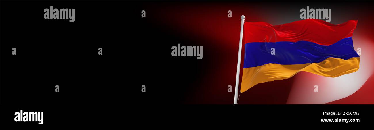 Armenia flag waving in hi-res stock photography and images - Alamy