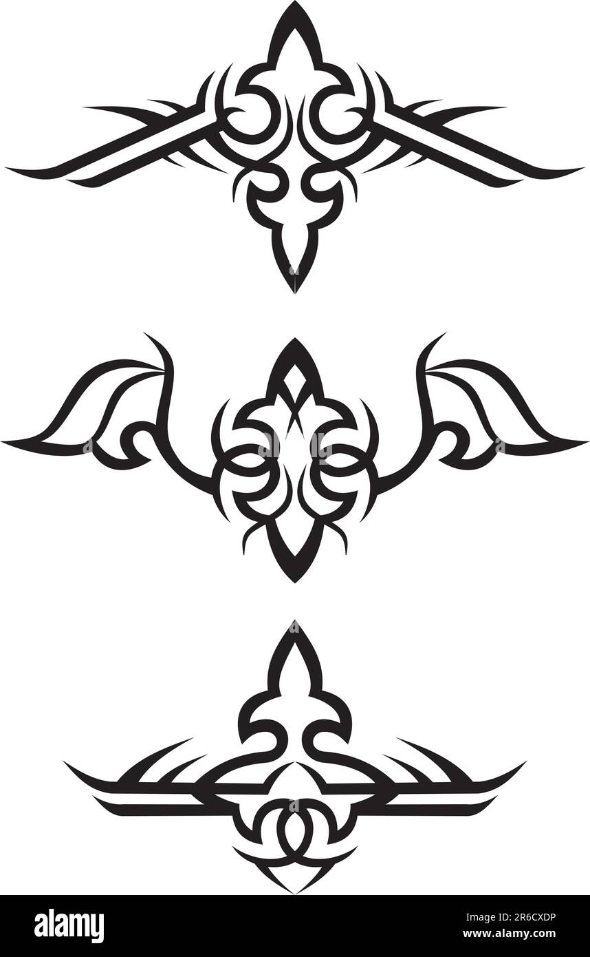 tribal tattoo designs / vector illustration Stock Vector