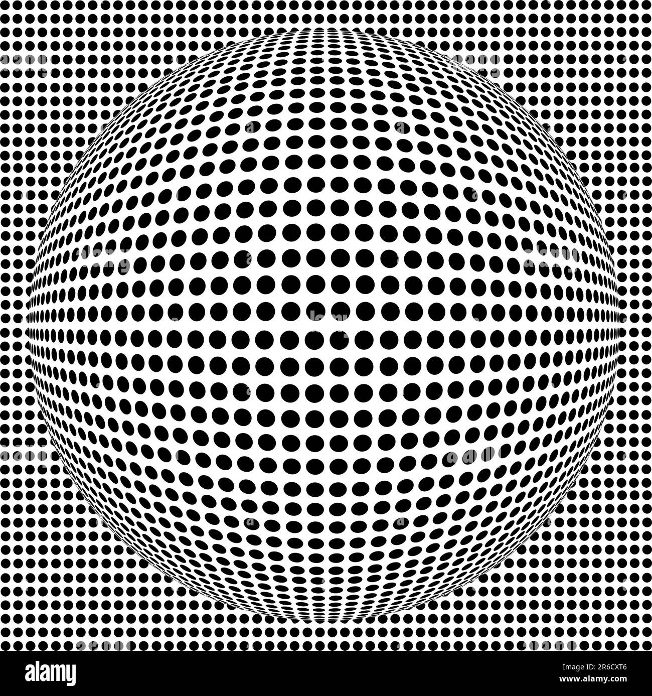 Halftone background with blowing circles Stock Vector
