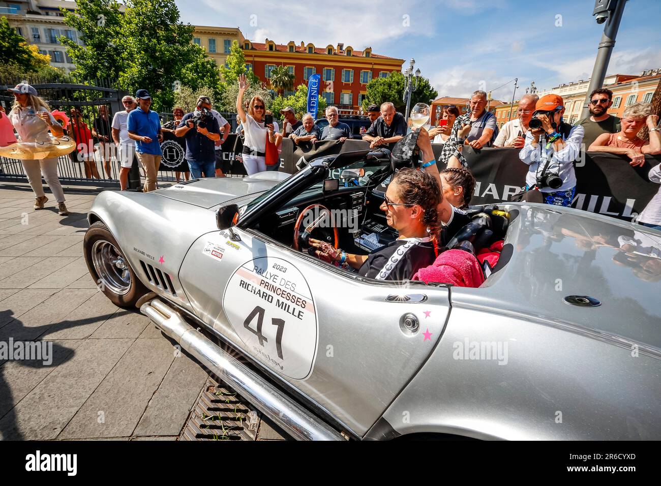 41 Ambre BOUCHERIE, Stéphanie WANTE FR/FR Chevrolet Corvette C3 Stingray 1968, action during the Rallye des Princesses Richard Mille from June 3 to 8, 2023 between Paris and Nice, France - Photo Gregory Lenormand/DPPI Credit: DPPI Media/Alamy Live News Stock Photo