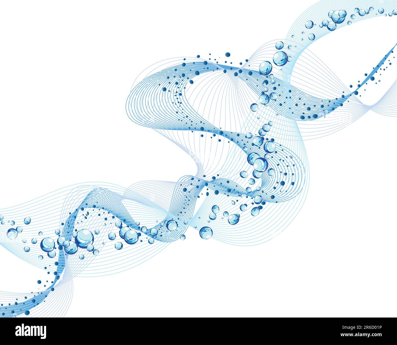 Abstract water vector background with bubbles of air Stock Vector Image ...