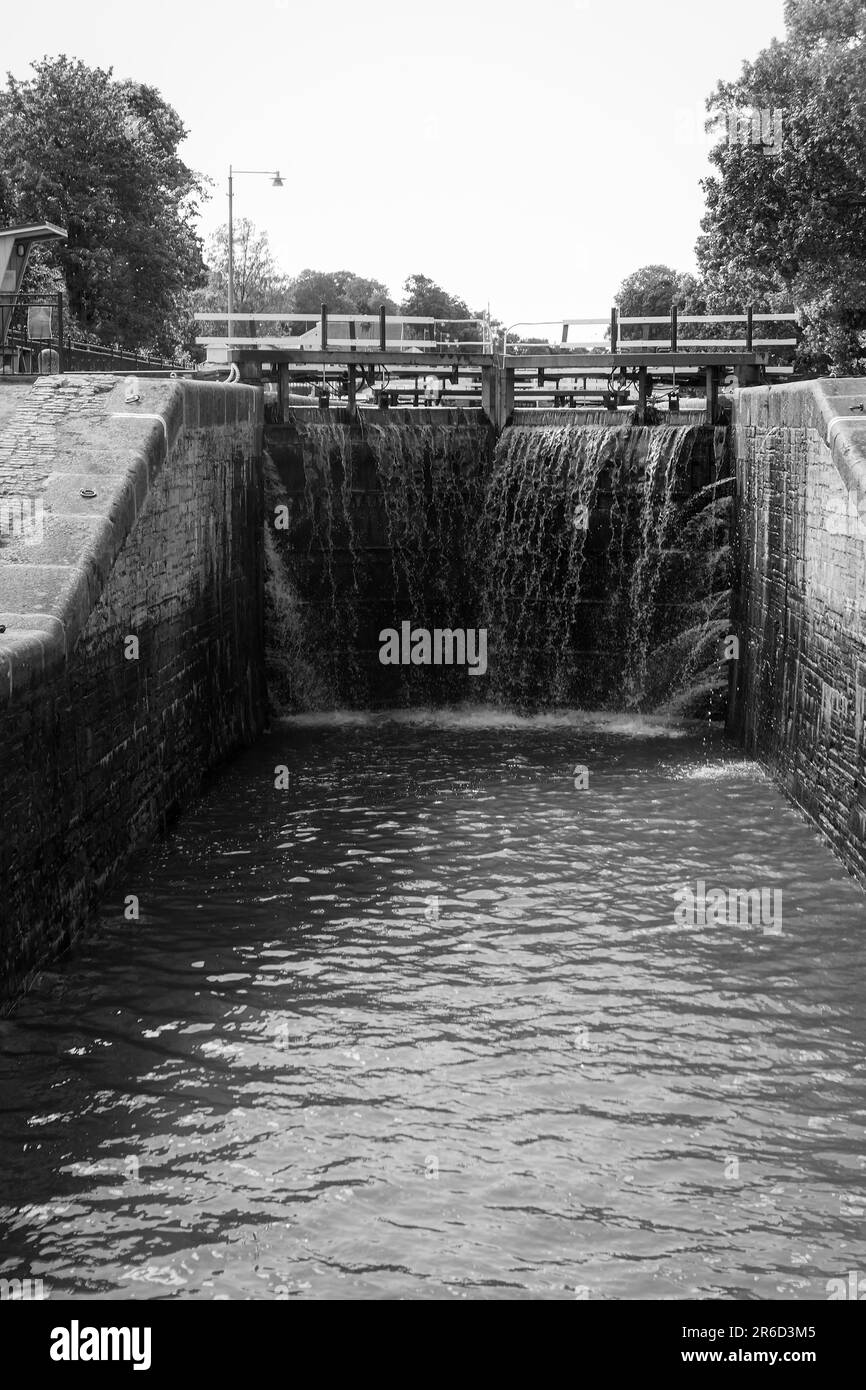 Black white landscape lock Black and White Stock Photos & Images - Alamy