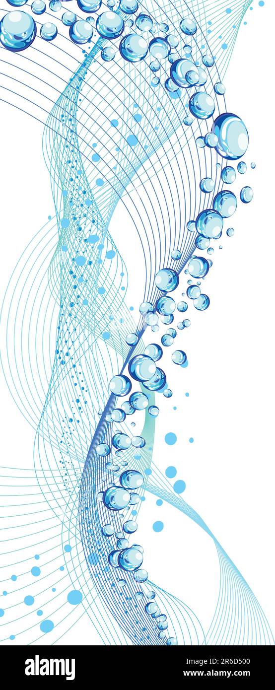 Abstract water vector background with bubbles of air Stock Vector Image ...