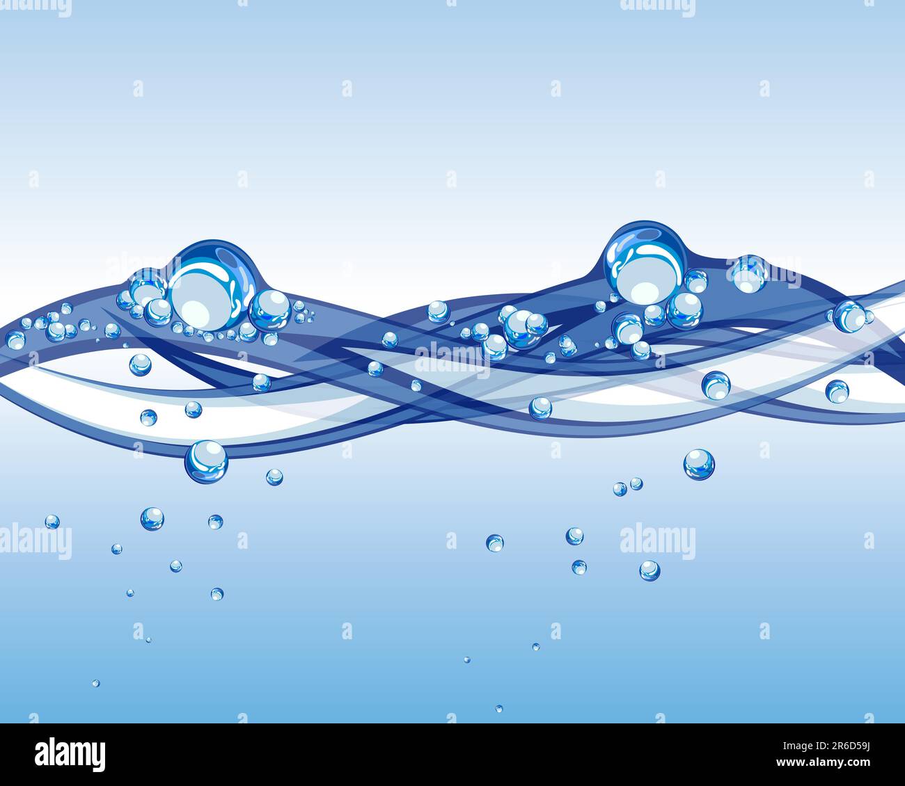 Abstract water vector background with bubbles of air Stock Vector Image ...