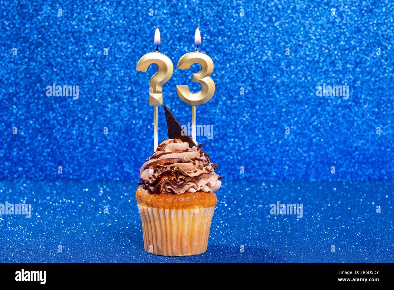 Cupcake With Number For Celebration Of Birthday Or Anniversary