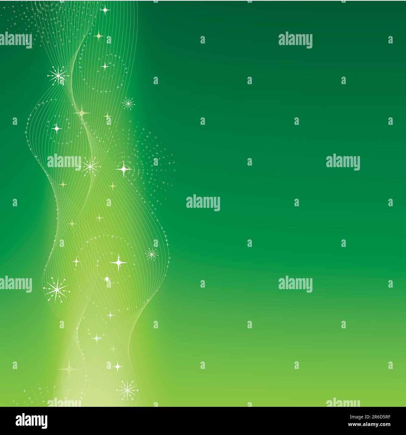 Square green elegant and festive background for Christmas, New Years