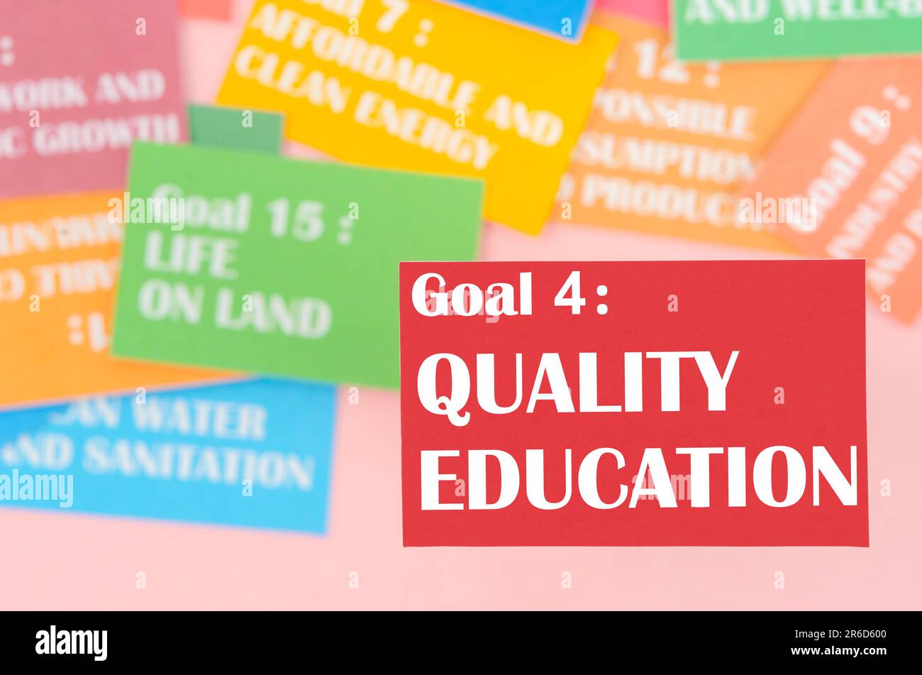 Goal 4 Quality Education. The SDGs 17 development goals environment