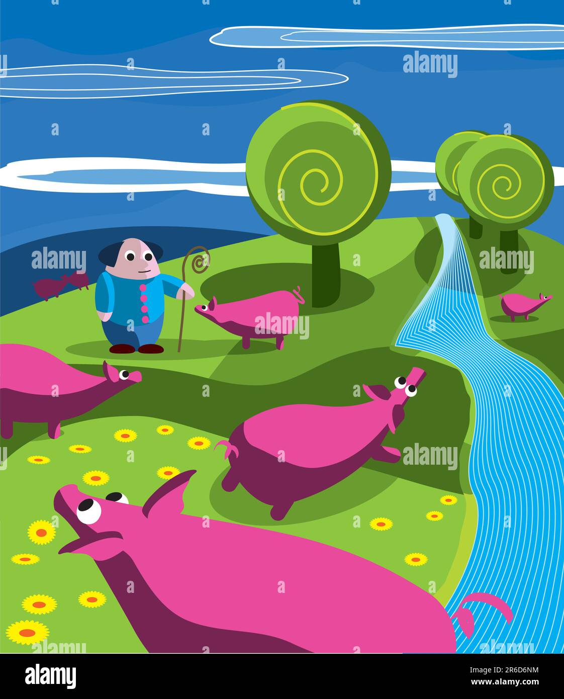 male-pig-stock-vector-images-alamy