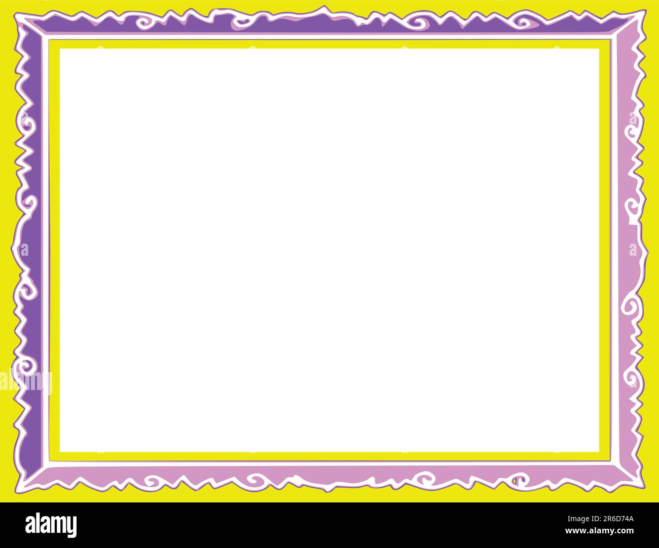 isolated hand draw frame, cartoon style Stock Vector