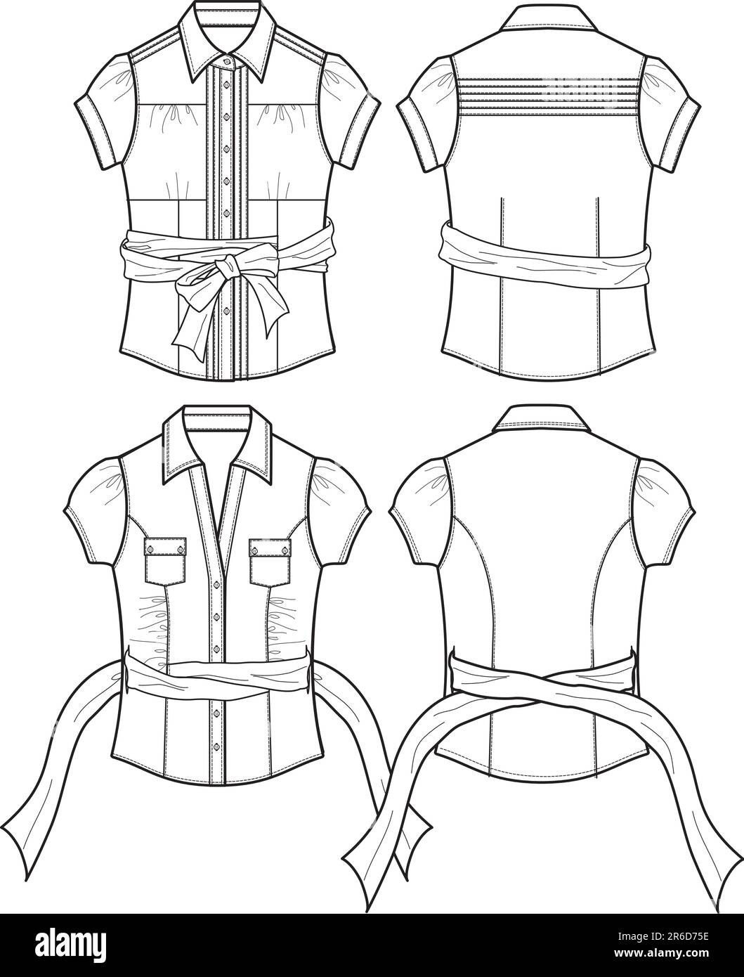 Black blouse Stock Vector Images Alamy