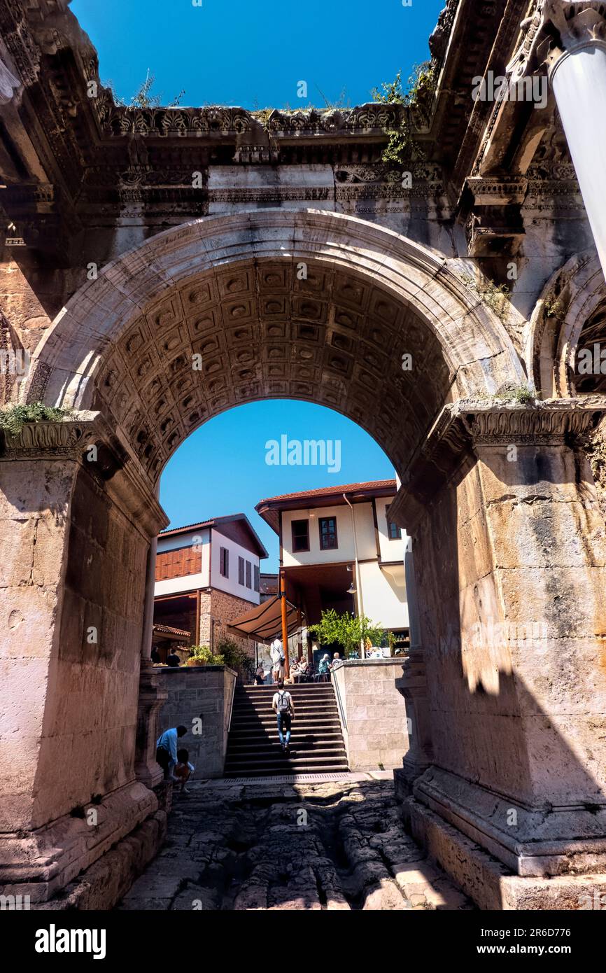 Hadrian's Gate, Antalya, Turkey Stock Photo