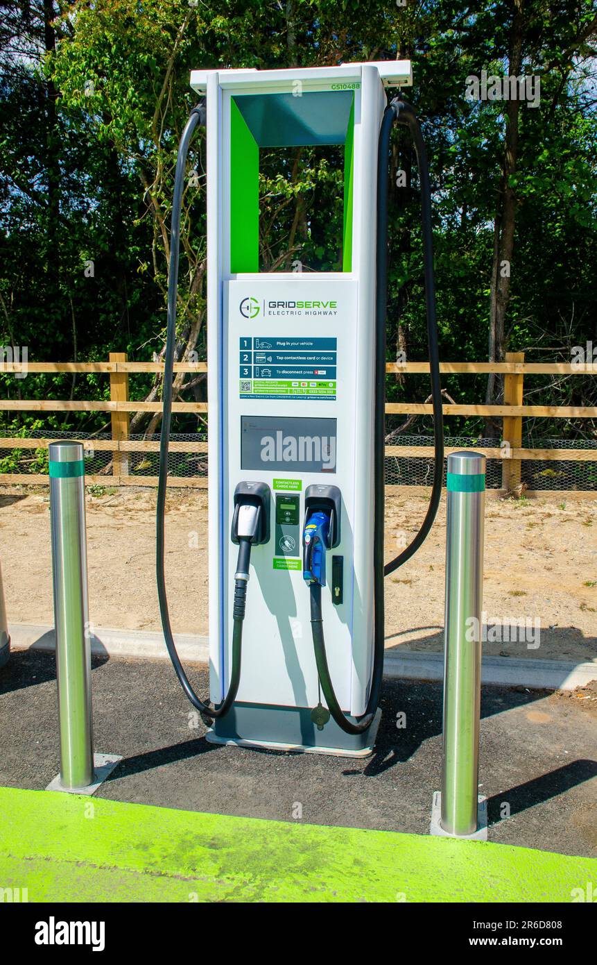 London, UK, 3 June 2023 Gridserve electric highway charging points. EV