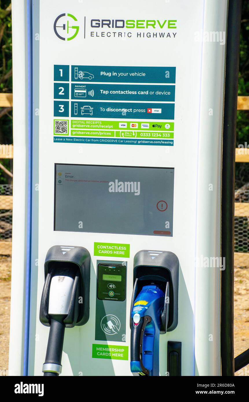 London, UK, 3 June 2023 Gridserve electric highway charging points. EV