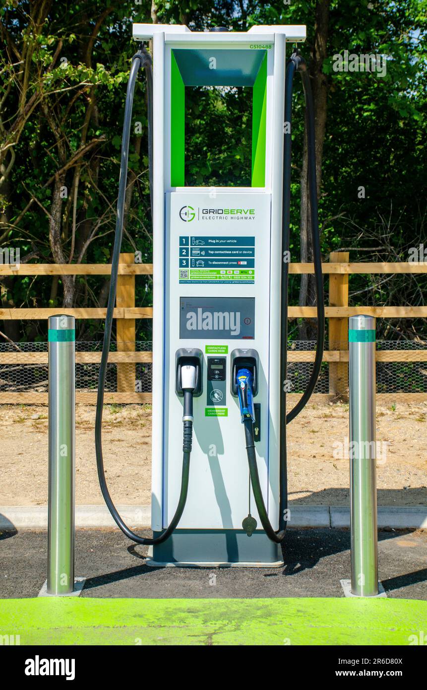 London, UK, 3 June 2023 Gridserve electric highway charging points. EV