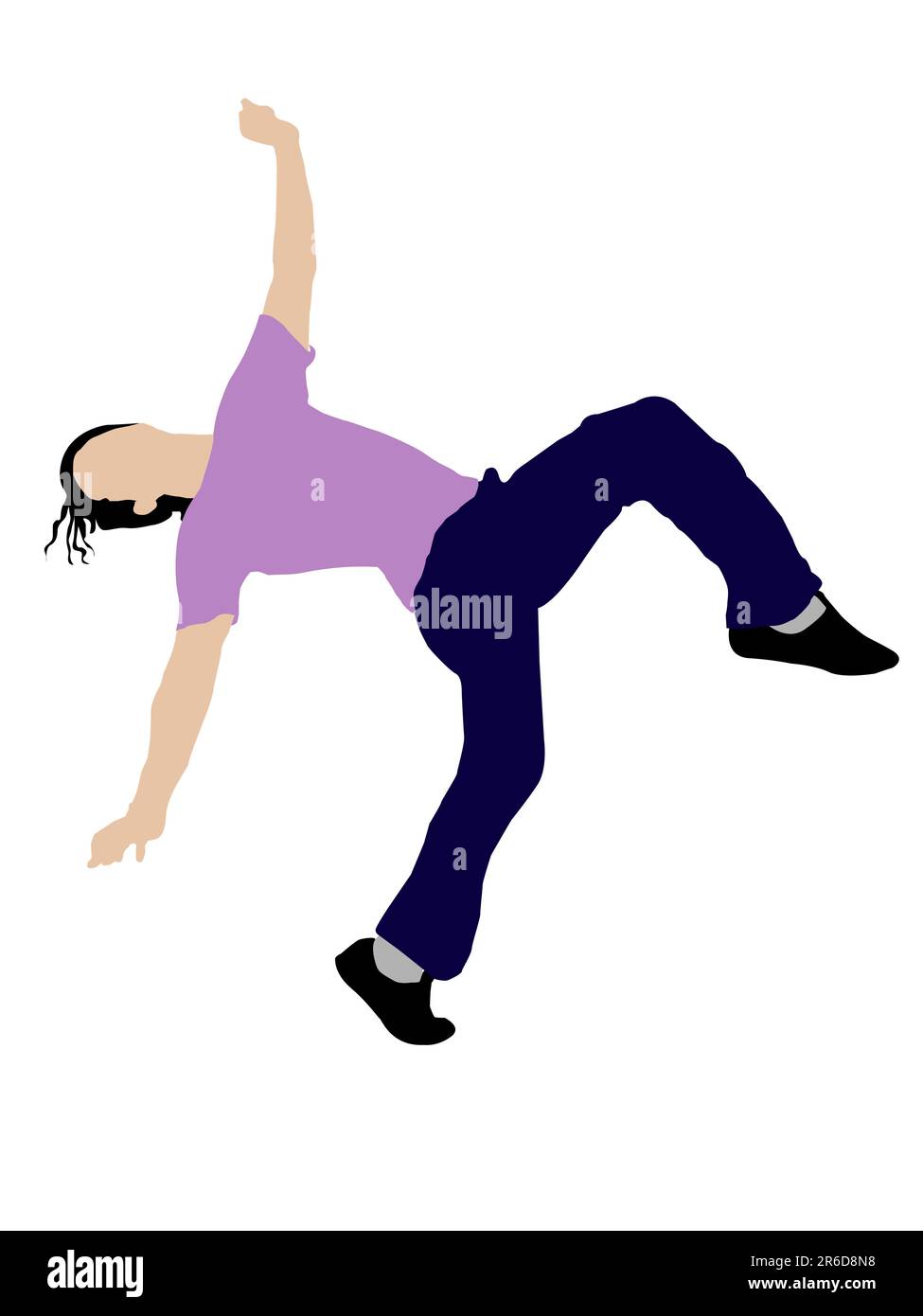 gymnist on white background Stock Vector
