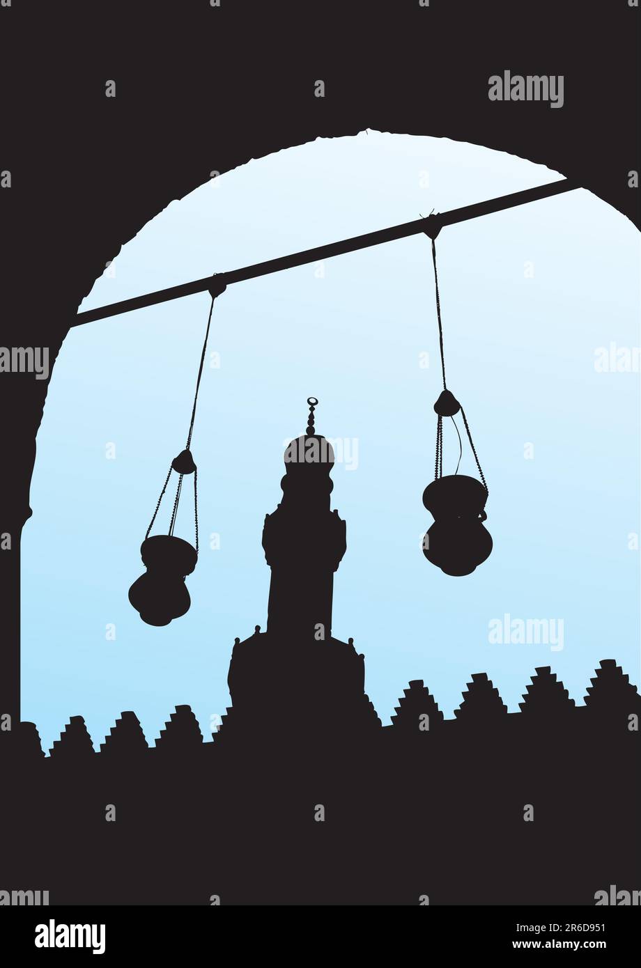 Muhammad Ali mosque in Cairo, Egypt - Vector Stock Vector Image & Art ...