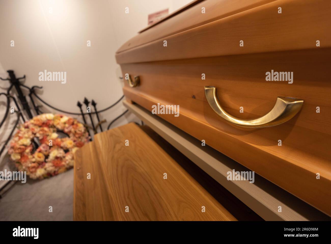 Dortmund, Germany. 06th June, 2023. Various coffins can be seen. Oiled