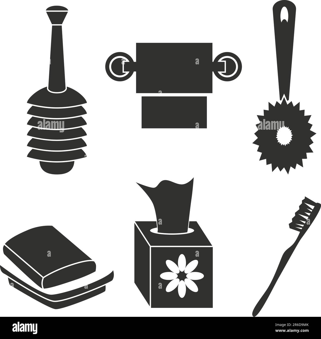 Set of 6 bathroom icons Stock Vector Image & Art - Alamy