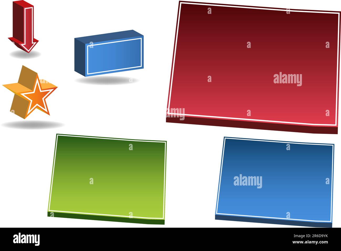 Set of 3D images of the State of Colorado with icons Stock Vector Image ...