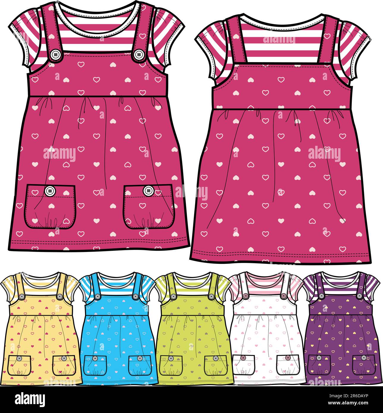 Baby dress sketch Royalty Free Vector Image - VectorStock